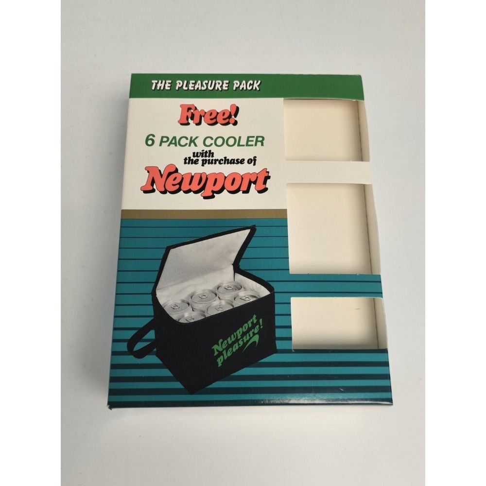 NEWPORT PLEASURE cigarette promotional black lunch bag 6 Pack Beer Soda Cooler